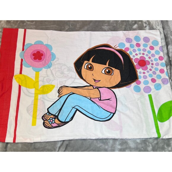 Nickelodeon Dora the Explorer Twin Sheet Set Kids Pillowcase Fitted Bedding - Picture 3 of 10